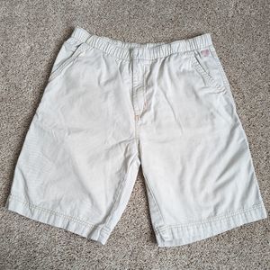 VTG OP Ocean Pacific 100% Cotton Elastic Waist Khaki Utility Shorts